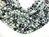 Rain Flower Stone, Round Beads, Black, White, 10mm-Gems: Round & Faceted-BeadXpert