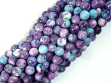 Rain Flower Stone Beads, Blue, Purple, 6mm Round Beads-Gems: Round & Faceted-BeadXpert