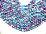 Rain Flower Stone Beads, Blue, Purple, 10mm Round Beads-Gems: Round & Faceted-BeadXpert