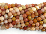 Petrified Wood, 6mm Round Beads-Gems: Round & Faceted-BeadXpert