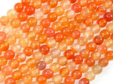 Carnelian Beads, Orange, 6mm (6.4mm) Round Beads-Gems: Round & Faceted-BeadXpert