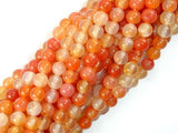 Carnelian Beads, Orange, 6mm (6.4mm) Round Beads-Gems: Round & Faceted-BeadXpert