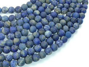 Matte Natural Lapis Lazuli Beads, 8mm Round Beads-Gems: Round & Faceted-BeadXpert