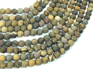 Matte Artistic Jasper, Chohua Jasper, 6mm Round Beads-Gems: Round & Faceted-BeadXpert