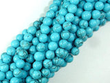Howlite Turquoise Beads, 6mm Round Beads-Gems: Round & Faceted-BeadXpert