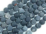 Frosted Matte Agate - Gray, 10mm Round Beads-Agate: Round & Faceted-BeadXpert