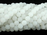 Matte White Jade Beads, 6mm Round Beads-Gems: Round & Faceted-BeadXpert
