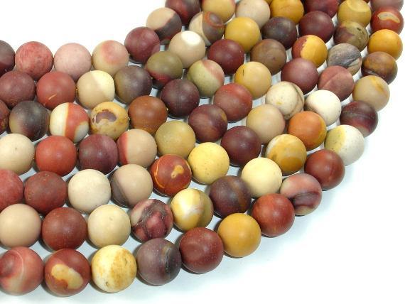 Matte Mookaite Beads, 10mm Round Beads-Gems: Round & Faceted-BeadXpert