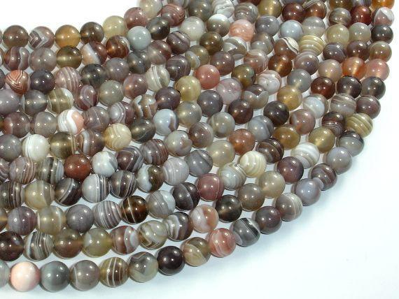 Botswana Agate Beads, 6mm Round Beads-Gems: Round & Faceted-BeadXpert
