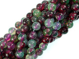 Dragon Vein Agate Beads, Green & Fuchsia, 8mm Round Beads-Agate: Round & Faceted-BeadXpert