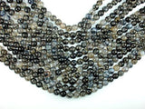 Dragon Vein Agate Beads, Black & White, 8mm Round Beads-Agate: Round & Faceted-BeadXpert