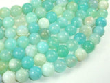 Banded Agate Beads, Light Blue, 10mm Round Beads-Agate: Round & Faceted-BeadXpert