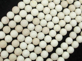 Matte White Fossil Jasper Beads, 6mm Round Beads-Gems: Round & Faceted-BeadXpert