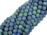 Matte Azurite Malachite Beads, Round, 6mm-Gems: Round & Faceted-BeadXpert