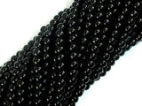 Black Stone, 4mm Round Beads-Gems: Round & Faceted-BeadXpert