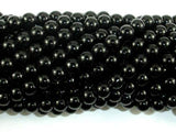 Black Stone, 6mm (6.3mm) Round Beads-Gems: Round & Faceted-BeadXpert