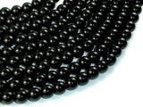 Black Stone, 8mm (8.2mm) Round Beads-Gems: Round & Faceted-BeadXpert