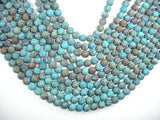 Matte Blue Calsilica Jasper Beads, 8mm Round Beads-Gems: Round & Faceted-BeadXpert