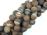 Matte Banded Agate Beads, 10mm Round Beads-Agate: Round & Faceted-BeadXpert