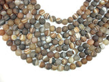 Matte Banded Agate Beads, 10mm Round Beads-Agate: Round & Faceted-BeadXpert