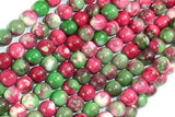 Rain Flower Stone, Red, Green, 6mm Round Beads-Gems: Round & Faceted-BeadXpert