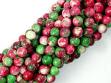 Rain Flower Stone, Red, Green, 6mm Round Beads-Gems: Round & Faceted-BeadXpert