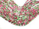 Rain Flower Stone, Red, Green, 6mm Round Beads-Gems: Round & Faceted-BeadXpert