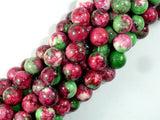 Rain Flower Stone, Red, Green, 10mm Round Beads-Gems: Round & Faceted-BeadXpert