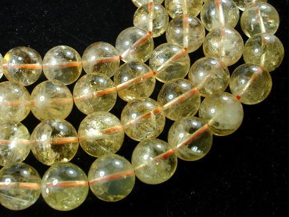 Genuine Citrine Beads, 12mm Round Beads-Gems: Round & Faceted-BeadXpert