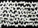 Fresh Water Pearl Beads, White with AB, Top drilled, Keshi-Pearls & Glass-BeadXpert