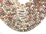 Matte Mexican Crazy Lace Agate Beads, 8mm Round Beads-Gems: Round & Faceted-BeadXpert