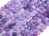 Frosted Matte Agate - Purple, 6mm Round Beads-Agate: Round & Faceted-BeadXpert