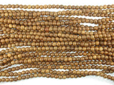 Wenge Wood Beads, 6mm(6.3mm) Round Beads, 25 Inch-Wood-BeadXpert