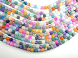 Frosted Matte Agate - Multi Color, 8mm Round-Gems: Round & Faceted-BeadXpert