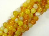 Banded Agate Beads, Yellow, 8mm Round Beads-Agate: Round & Faceted-BeadXpert