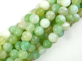 Banded Agate Beads, Light Green, 8mm Round Beads-Agate: Round & Faceted-BeadXpert