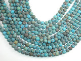 Matte Blue Calsilica Jasper Beads, 6mm, Round Beads-Gems: Round & Faceted-BeadXpert