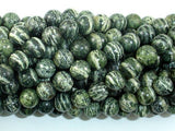 Green Zebra Jasper Beads, 8mm Round Beads-Gems: Round & Faceted-BeadXpert