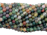 Matte Indian Agate Beads, Fancy Jasper Beads, 4mm-Gems: Round & Faceted-BeadXpert