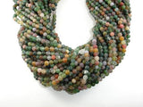 Matte Indian Agate Beads, Fancy Jasper Beads, 4mm-Gems: Round & Faceted-BeadXpert