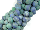 Matte Azurite Malachite Beads, 10mm Round Beads-Gems: Round & Faceted-BeadXpert