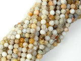 Bamboo Leaf Agate, 4mm (4.3mm) Round Beads-Gems: Round & Faceted-BeadXpert