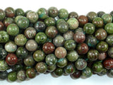 Green Rainforest Jasper Beads, Cuprite, 8mm Round Beads-Gems: Round & Faceted-BeadXpert