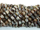 Tibetan Agate Beads, Brown, 6mm Faceted Round Beads-Agate: Round & Faceted-BeadXpert