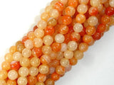 Dragon Vein Agate Beads, Orange, 6mm Round Beads-Agate: Round & Faceted-BeadXpert