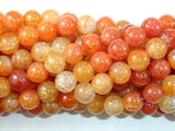 Dragon Vein Agate Beads, Orange, 8mm Round Beads-Agate: Round & Faceted-BeadXpert