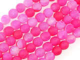 Frosted Matte Agate Beads, Pink, 10mm Round-Agate: Round & Faceted-BeadXpert