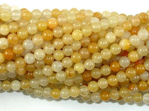 Yellow Aventurine Beads, 4mm(4.5mm) Round Beads-Gems: Round & Faceted-BeadXpert