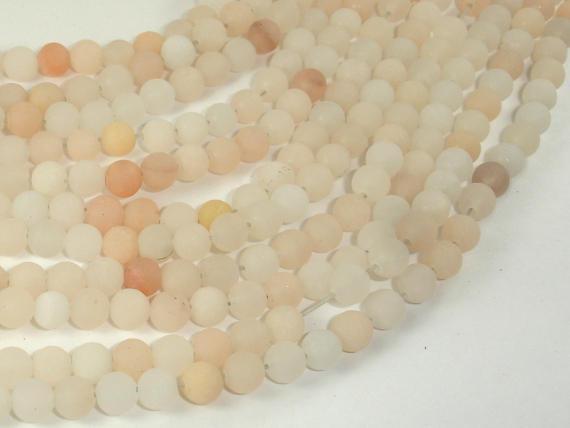 Matte Pink Aventurine Beads, 6mm Round Beads-Gems: Round & Faceted-BeadXpert