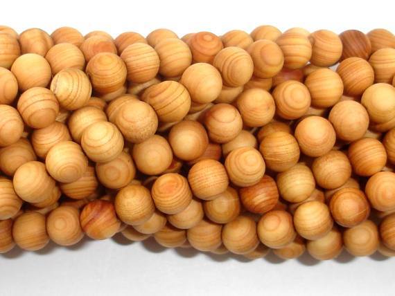 Cedar Wood Beads, Thuja Sutchuenensis, 6mm, Round-Wood-BeadXpert